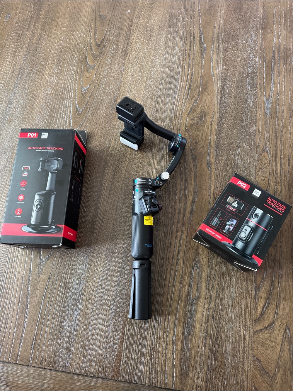 Auto Face Tracking Smartphone Gimbal Stabilizer - Black